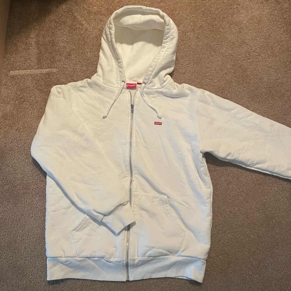 Supreme Small Box Logo Thermal Zip Up Hoodie